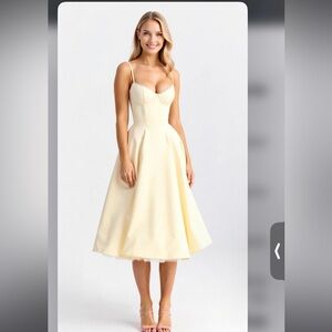 Elegant Cream Midi Dress